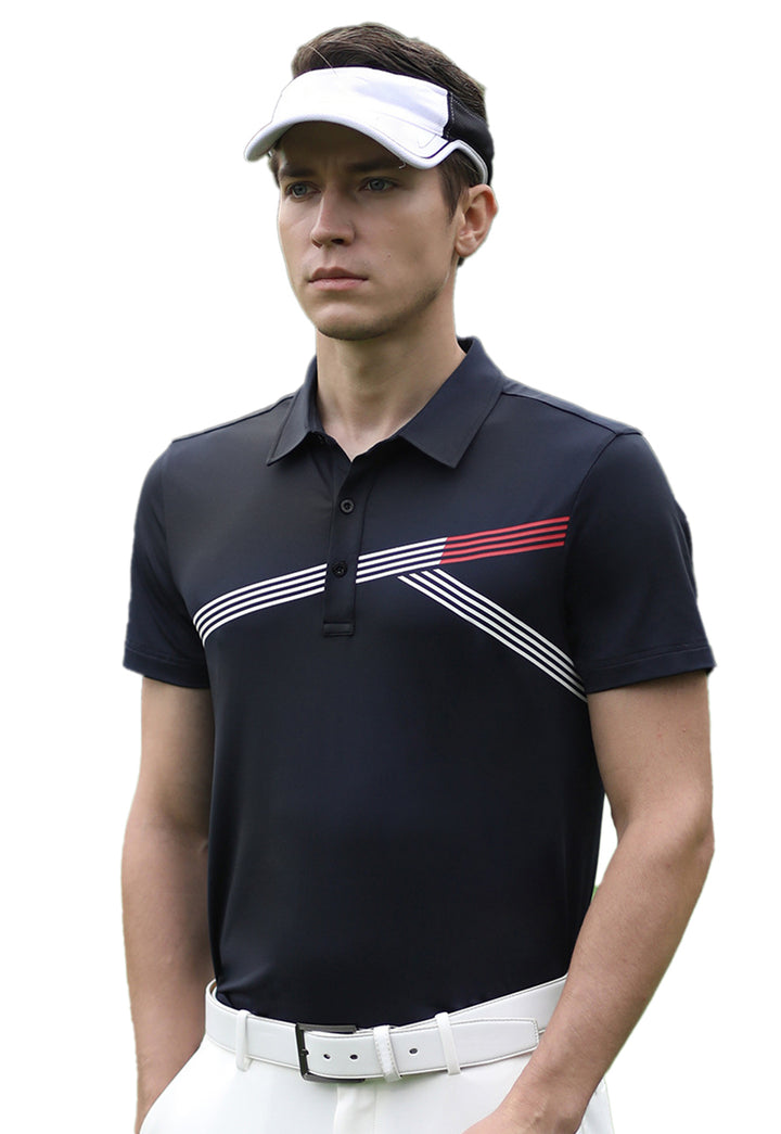 Tigerline Golf Riviera Polo T-Shirt BLACK - Tigerline Golf