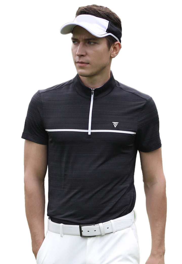 Tigerline Golf Stretch Comfort Polo T-Shirt BLACK - Tigerline Golf