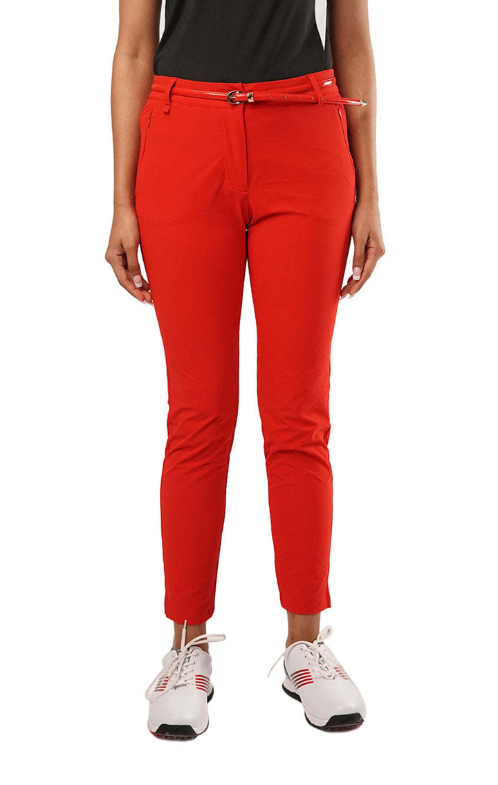 Ladies Active Stretch Ankle Golf Pant RED - Tigerline Golf