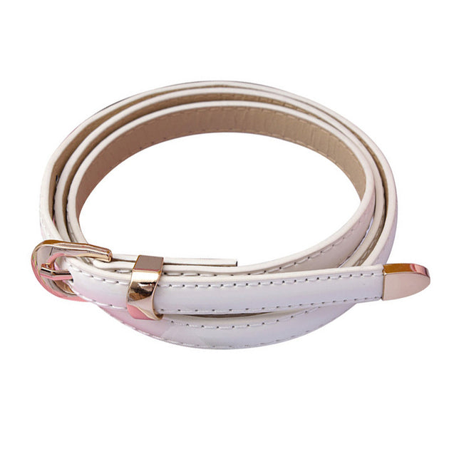 ladies white golf belt