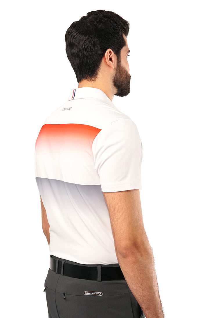 Tigerline Golf Performance Blend Polo T-Shirt WHITE - Tigerline Golf