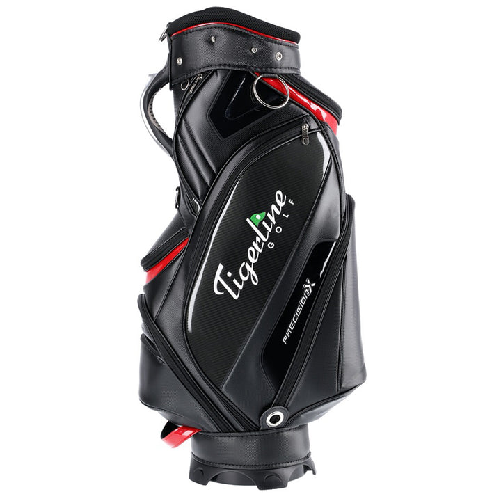 Precision X Carbon Edition Midsize Staff Cart Bag Black - Tigerline Golf