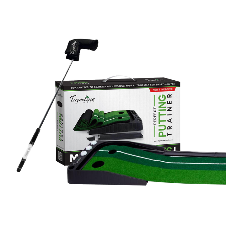 [VALUE PACK] Putting Trainer + Signature Gold Putter + 3 Practice Balls - Tigerline Golf