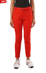 Ladies Active Stretch Ankle Golf Pant RED - Tigerline Golf