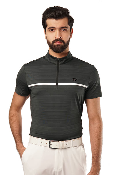 Tigerline Golf Stretch Comfort Polo T-Shirt BLACK - Tigerline Golf