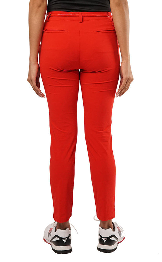Ladies Active Stretch Ankle Golf Pant RED - Tigerline Golf