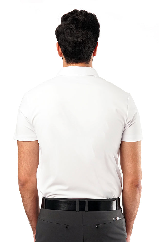 Tigerline Golf Victory Stripe Polo T-Shirt WHITE - Tigerline Golf