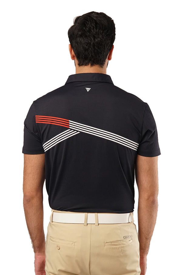 Tigerline Golf Riviera Polo T-Shirt BLACK - Tigerline Golf