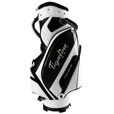 Precision X Carbon Edition Midsize Staff Cart Bag Black-White - Tigerline Golf