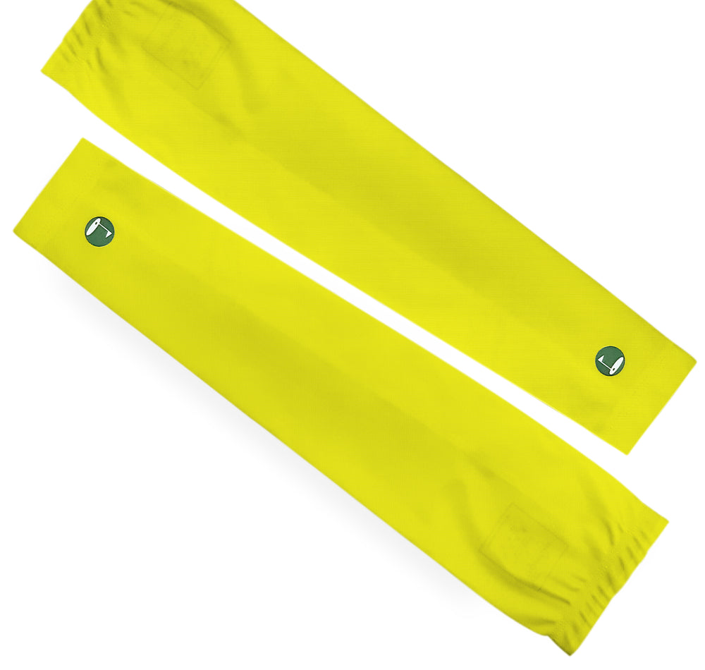 High Compression Arm Sleeves Pair Yellow - Tigerline Golf